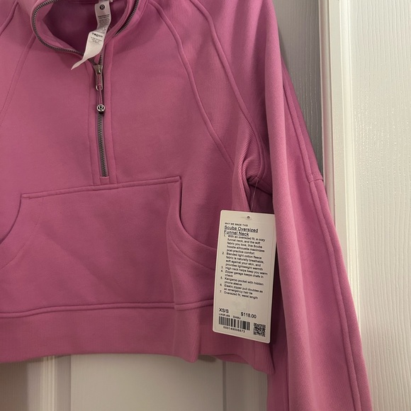Lululemon Scuba Oversized Funnelneck top - pink, XS/S - Picture 3 of 7